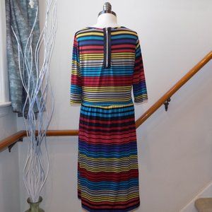 MI MANEHI Multicolored Stripe Dress Size Medium